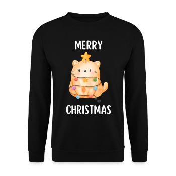 Joyeux Noël Drôle de Chemise de Noël - Sweat-shirt Unisexe - noir - Devant - Alina (178cm) & Michal (187cm)