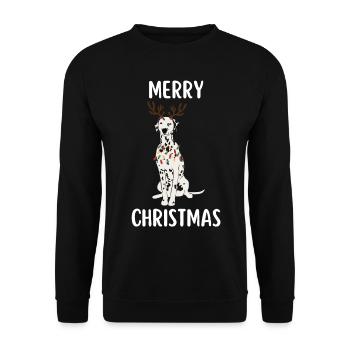 Joyeux Noël Drôle de Chemise de Noël - Sweat-shirt Unisexe - noir - Devant - Alina (178cm) & Michal (187cm)
