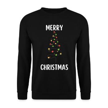 Joyeux Noël Drôle de Chemise de Noël - Sweat-shirt Unisexe - noir - Devant - Alina (178cm) & Michal (187cm)