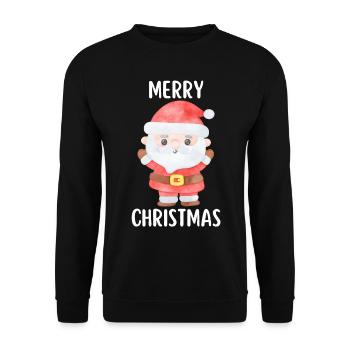 Joyeux Noël Drôle de Chemise de Noël - Sweat-shirt Unisexe - noir - Devant - Alina (178cm) & Michal (187cm)