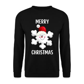 Joyeux Noël Drôle de Chemise de Noël - Sweat-shirt Unisexe - noir - Devant - Alina (178cm) & Michal (187cm)