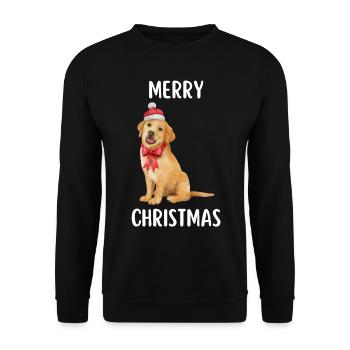 Joyeux Noël Drôle de Chemise de Noël - Sweat-shirt Unisexe - noir - Devant - Alina (178cm) & Michal (187cm)