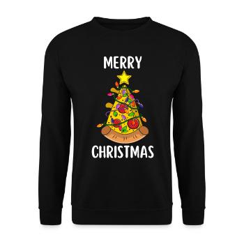Joyeux Noël Drôle de Chemise de Noël - Sweat-shirt Unisexe - noir - Devant - Alina (178cm) & Michal (187cm)