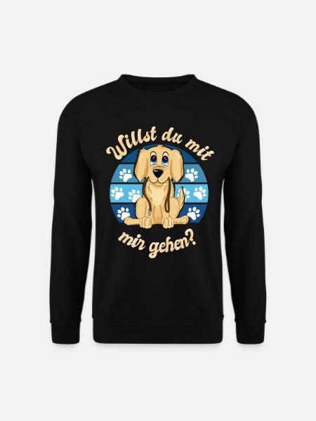 Labrador Golden Retriever puppy wants to go with him - Unisex Sweatshirt - black