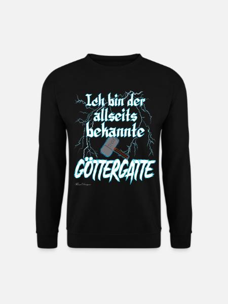 Göttergatte ein wahrlich göttlicher Ehemann - Unisex Pullover - Schwarz