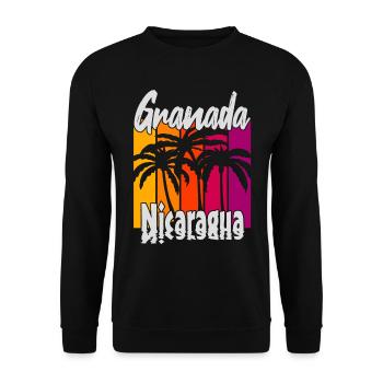 Granada Nicaragua - Unisex Pullover - Schwarz - Vorne - Alina (178cm) & Michal (187cm)
