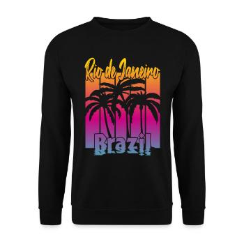 Rio de Janeiro Brazil - Unisex Sweatshirt - black - Front - Alina (178cm) & Michal (187cm)