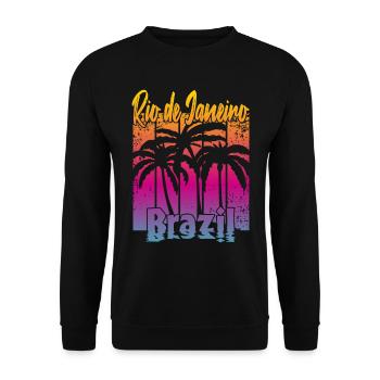 Rio de Janeiro Brazil - Unisex Sweatshirt - black - Front - Alina (178cm) & Michal (187cm)