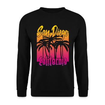 Vintage San Diego Californie - Sweat-shirt Unisexe - noir - Devant - Alina (178cm) & Michal (187cm)
