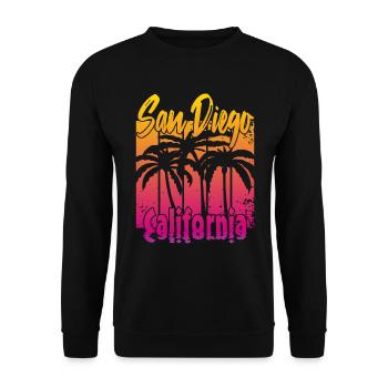 Vintage San Diego Californie - Sweat-shirt Unisexe - noir - Devant - Alina (178cm) & Michal (187cm)