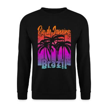 Rio de Janeiro Brazil - Unisex Sweatshirt - black - Front - Alina (178cm) & Michal (187cm)