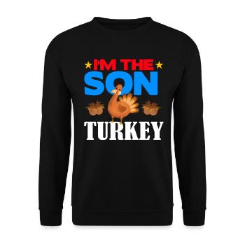 I'm the Son Turkey - Unisex Pullover - Schwarz - Vorne - Alina (178cm) & Michal (187cm)