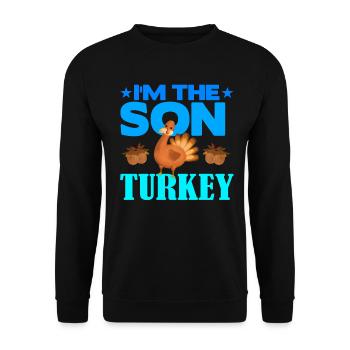 I'm the Son Turkey - Unisex Pullover - Schwarz - Vorne - Alina (178cm) & Michal (187cm)