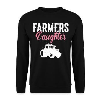 Farming Farmer Daughter Vintage - Unisex Sweatshirt - black - Front - Alina (178cm) & Michal (187cm)