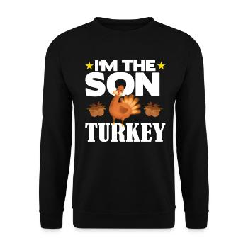 I'm the Son Turkey - Unisex Pullover - Schwarz - Vorne - Alina (178cm) & Michal (187cm)