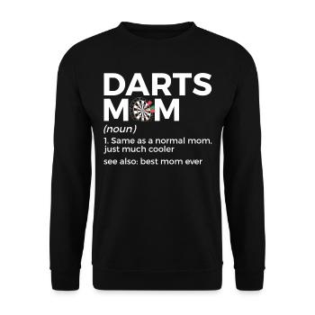 Darts Player Darts - Unisex Sweatshirt - black - Front - Alina (178cm) & Michal (187cm)