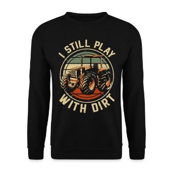 Farming Farmer Vintage Tractor - Unisex Pullover - Schwarz - Vorne - Alina (178cm) & Michal (187cm)