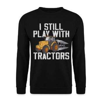 Farming Farmer Vintage Tractor I - Unisex Pullover - Schwarz - Vorne - Alina (178cm) & Michal (187cm)