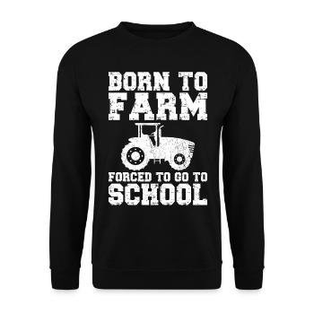 Farming Farmer Vintage Tractor - Unisex Pullover - Schwarz - Vorne - Alina (178cm) & Michal (187cm)