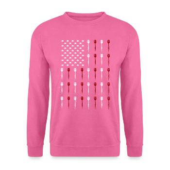 Joueur de fléchettes Fléchettes - Sweat-shirt Unisexe - rose - Devant