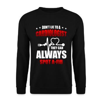 Sonographic Health Professional Ultrasound Hospital - Unisex Sweatshirt - black - Front - Alina (178cm) & Michal (187cm)