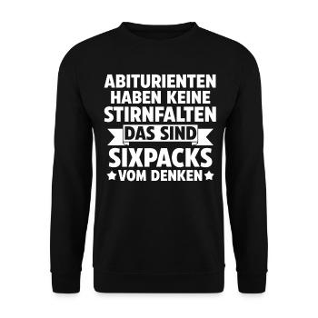 Abiturient Abifeier Abi Abitur - Unisex Pullover - Schwarz - Vorne - Alina (178cm) & Michal (187cm)