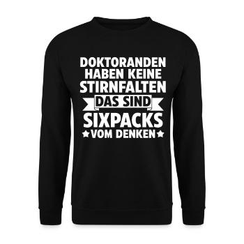 Doktor Abschluss Doktorand Promotion Doktortitel - Unisex Pullover - Schwarz - Vorne - Alina (178cm) & Michal (187cm)