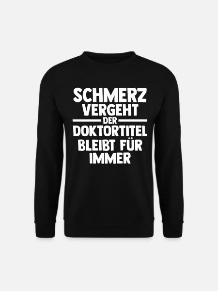 Doktor Abschluss Doktorand Promotion Doktortitel - Unisex Pullover - Schwarz