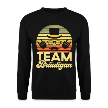 Team Bräutigam - Unisex Pullover - Schwarz - Vorne - Alina (178cm) & Michal (187cm)