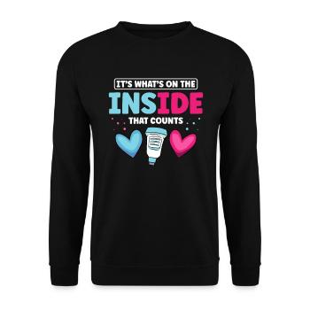 Auf Das Innere Kommt Es An Sonographer - Unisex Pullover - Schwarz - Vorne - Alina (178cm) & Michal (187cm)