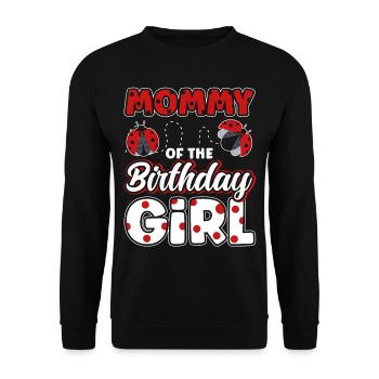 Maman de la fille d’anniversaire - Sweat-shirt Unisexe - noir - Devant - Alina (178cm) & Michal (187cm)