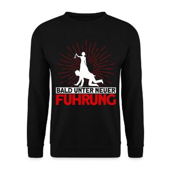 Bald unter Neuer Führung - Unisex Pullover - Schwarz - Vorne - Alina (178cm) & Michal (187cm)
