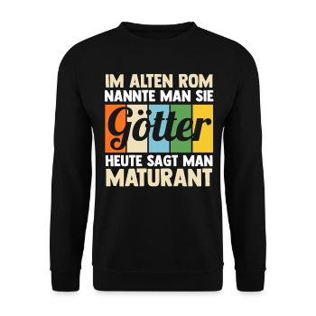 Maturant Schulabschluss Matura - Unisex Pullover - Schwarz - Vorne - Alina (178cm) & Michal (187cm)