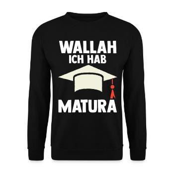 Maturant Schulabschluss Matura - Unisex Pullover - Schwarz - Vorne - Alina (178cm) & Michal (187cm)