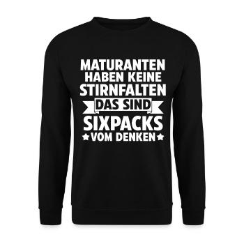 Maturant Schulabschluss Matura - Unisex Pullover - Schwarz - Vorne - Alina (178cm) & Michal (187cm)