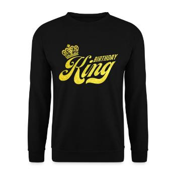 Roi de Brithday - Sweat-shirt Unisexe - noir - Devant - Alina (178cm) & Michal (187cm)