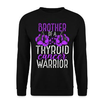 Frère Sensibilisation au cancer de la thyroïde Frère jumeau - Sweat-shirt Unisexe - noir - Devant - Alina (178cm) & Michal (187cm)