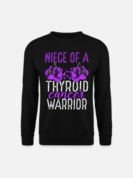 Niece Thyroid Cancer Awareness Aunt Uncle - Unisex Pullover - Schwarz