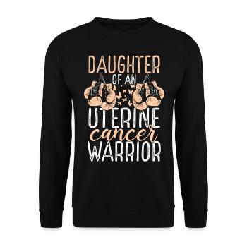 Ruban du Mois de la sensibilisation au cancer de l’utérus chez les filles - Sweat-shirt Unisexe - noir - Devant - Alina (178cm) & Michal (187cm)