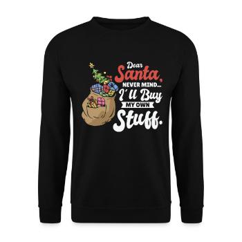 Lieber Weihnachtsmann Weihnachtsgeschenk-Feier - Unisex Pullover - Schwarz - Vorne - Alina (178cm) & Michal (187cm)