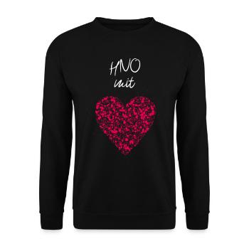 HNO mit Herz Hals-Nasen-Ohren Fachärztin - Unisex Pullover - Schwarz - Vorne - Alina (178cm) & Michal (187cm)