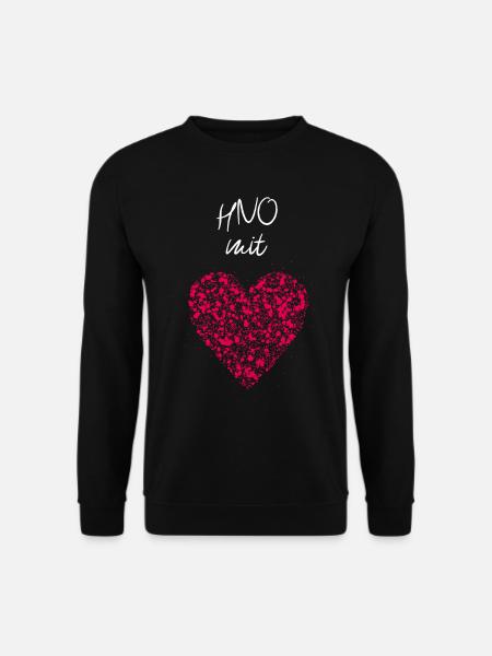 HNO mit Herz Hals-Nasen-Ohren Fachärztin - Unisex Pullover - Schwarz
