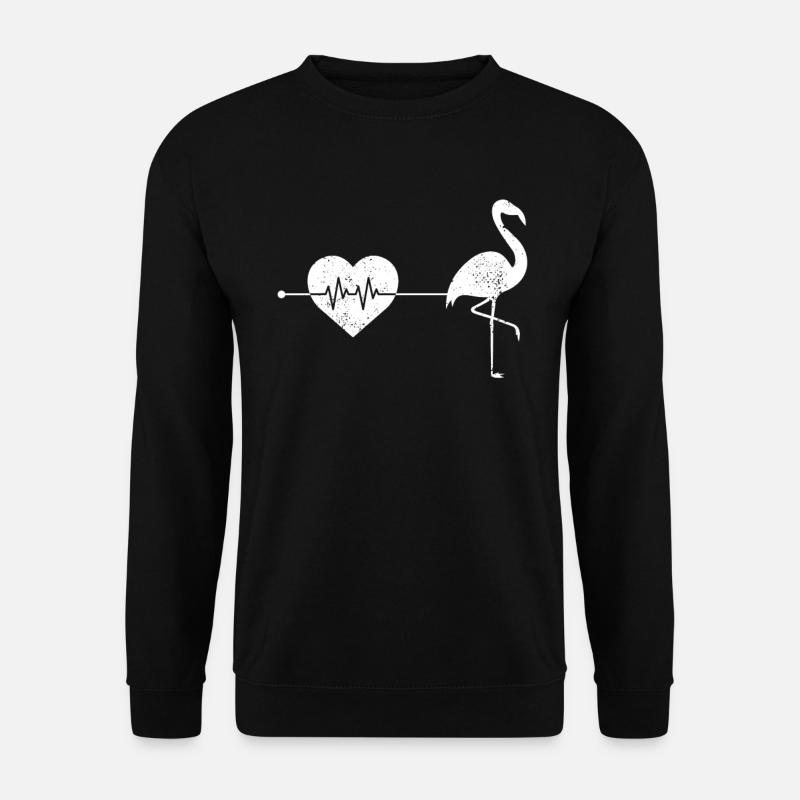 Flamingo heartbeat - Unisex Sweatshirt - black
