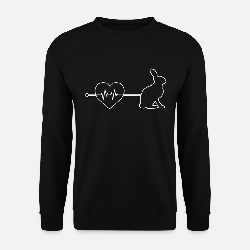 Rabbit heartbeat - Unisex Sweatshirt - black