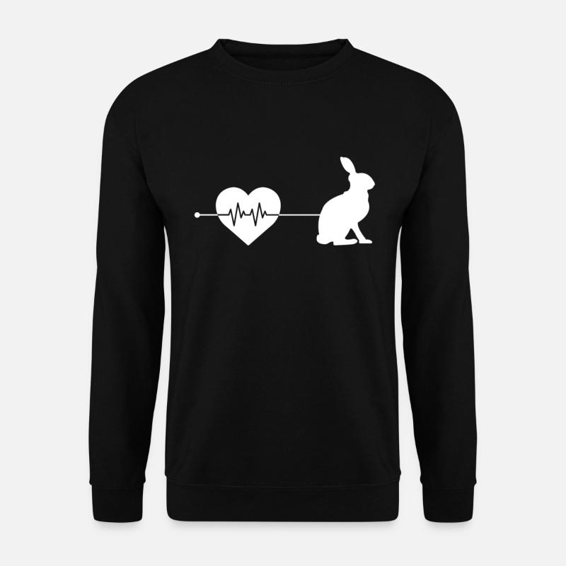 Rabbit heartbeat - Unisex Sweatshirt - black