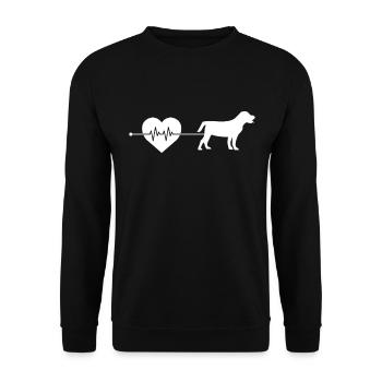 Battements de cœur de chien - Sweat-shirt Unisexe - noir - Devant - Alina (178cm) & Michal (187cm)