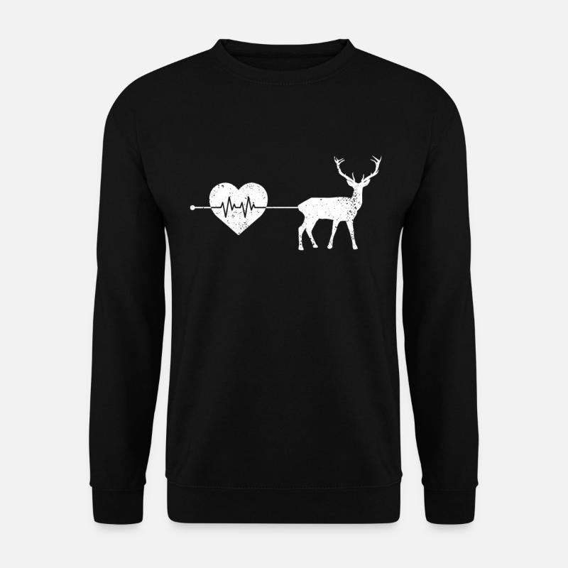 Deer heartbeat - Unisex Sweatshirt - black