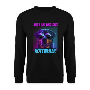 Hunde Rottweiler Hundeliebhaber - Unisex Pullover - Schwarz - Vorne - Alina (178cm) & Michal (187cm)