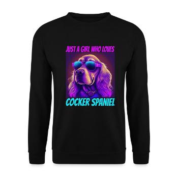 Dog saying Cocker Spaniel pour les amoureux des chiens - Sweat-shirt Unisexe - noir - Devant - Alina (178cm) & Michal (187cm)
