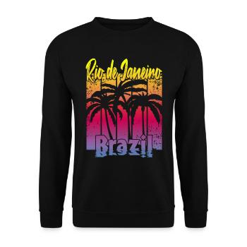 Rio de Janeiro Brazil - Unisex Sweatshirt - black - Front - Alina (178cm) & Michal (187cm)